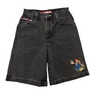 Black JNCO Flamehead shorts